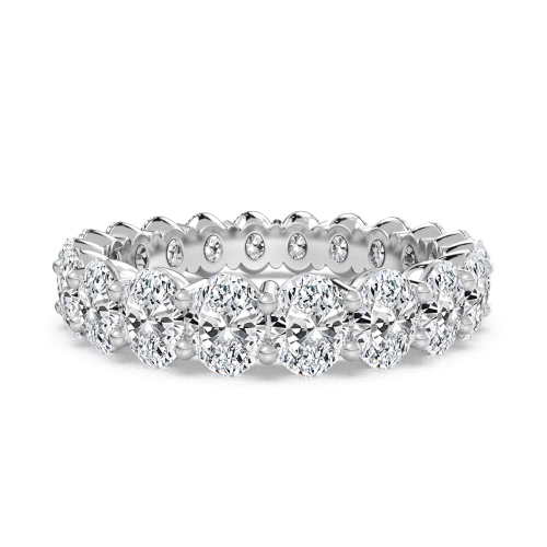 Lab-Gem Oval Eternity Ring