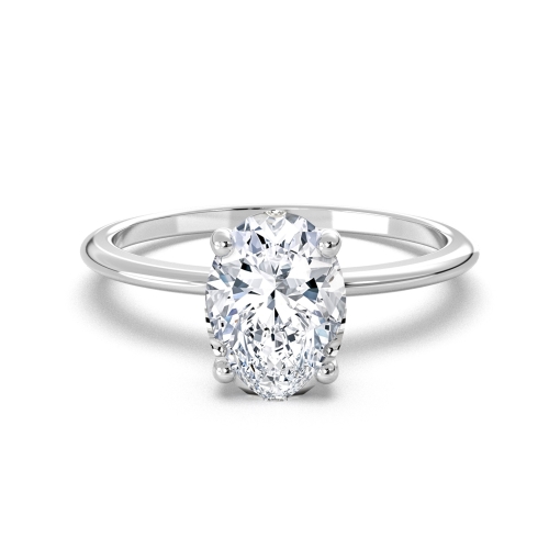 Oval Diamond Solitaire Ring