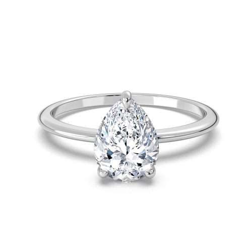 Diamond Drop Solitaire Ring