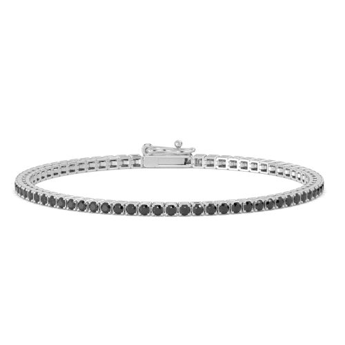 Black Diamond Tennis Bracelet for Men