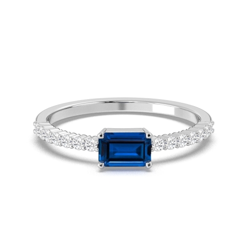 Diamond and blue sapphire ring – Carolina