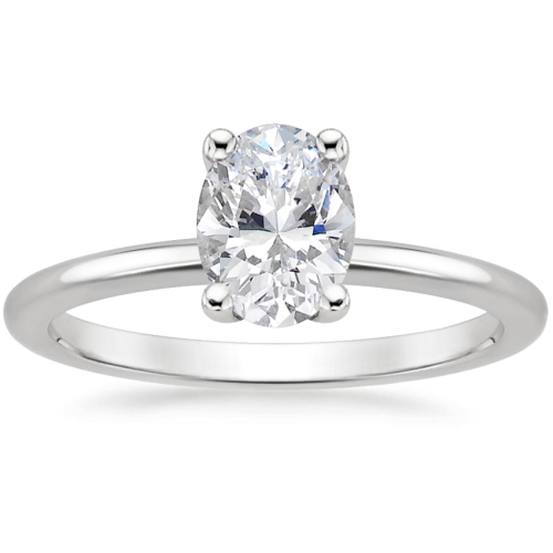 Oval diamond solitaire ring